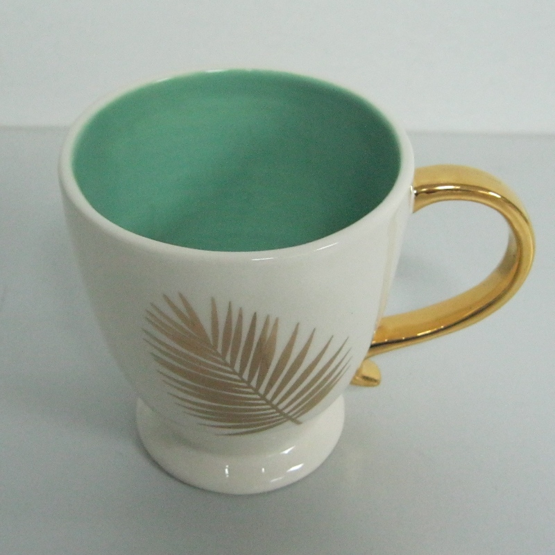 Logo personalizat Gold Metallic Decal Promotion Ceramic Mug de cafea