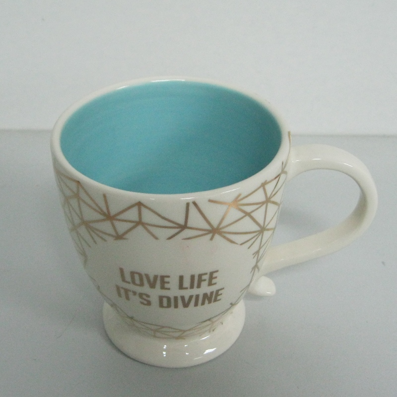 Logo personalizat Gold Metallic Decal Promotion Ceramic Mug de cafea