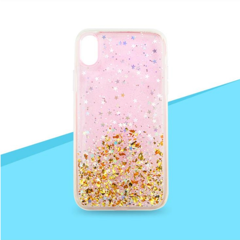 Fabrica direct flash pudră de aur folie de argint iPhone de folie de argint, potrivit pentru cazul transparent de telefon mobil din plastic plin pachet PC TUP înveliș moale