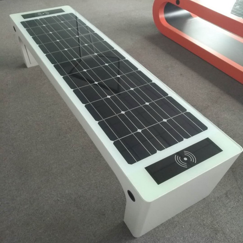 Cel mai bun Design White Color Solar Power Mobile Încărcare WiFi Hotpot Smart Garden Bench