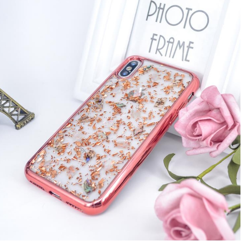 Apple pentru vânzare directă iPhone placă de aur cu placă, coajă de zână colorată transparentă mobilă mobilă personalizată