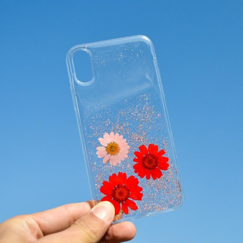 Producător personalizat Fashion Apple iPhoneX special floare adevărată embossing mic telefon de flori proaspete
