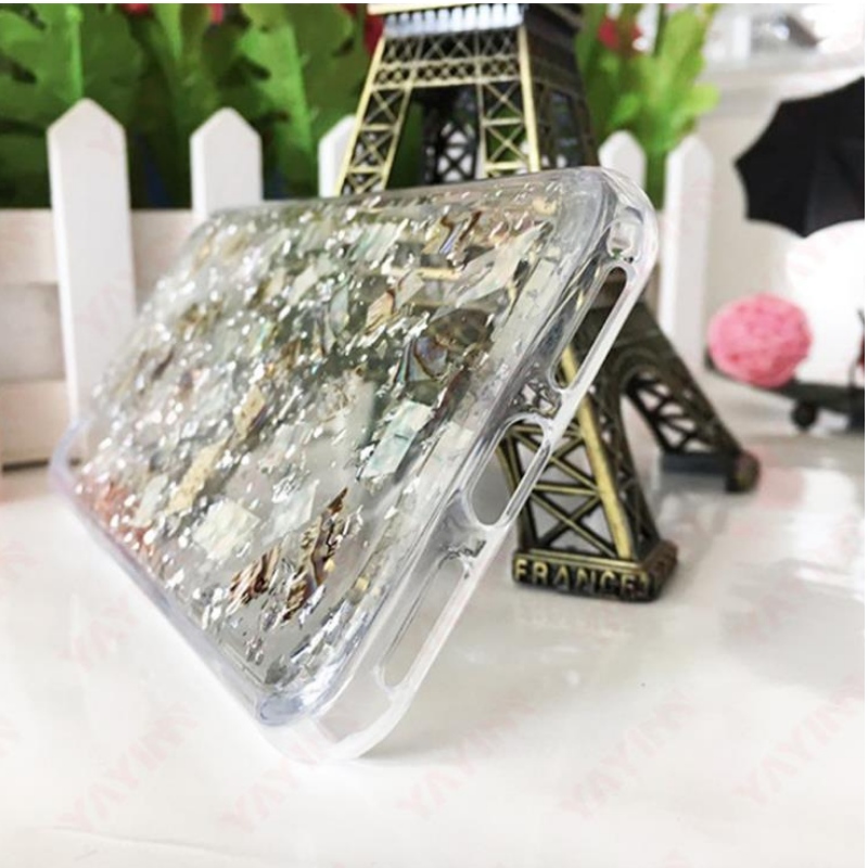 iPhone personalizat potrivit pentru cazul transparent de mobil picurare caz de cădere la modă folie de aur TPU PC husa de protecție a învelișului moale