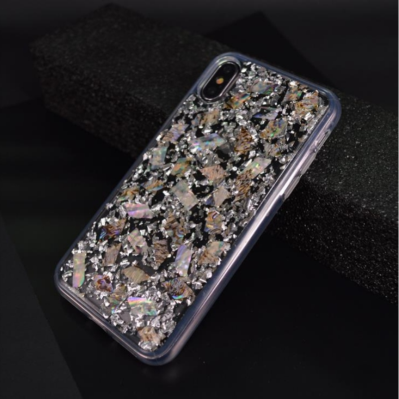 iPhone personalizat potrivit pentru cazul transparent de mobil picurare caz de cădere la modă folie de aur TPU PC husa de protecție a învelișului moale
