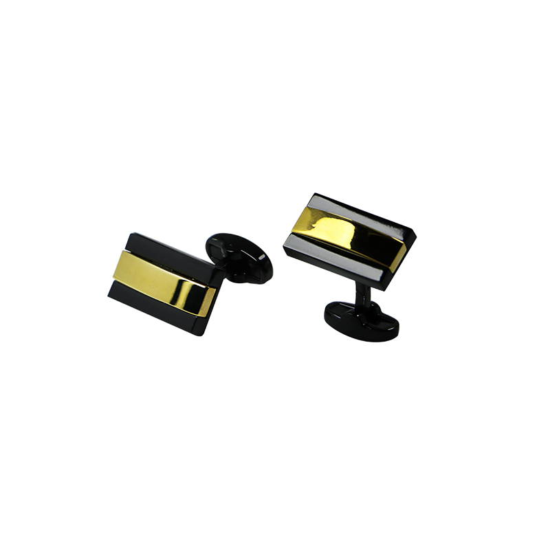 2 tonuri Auriu Bridged Cool Cuff Link-uri