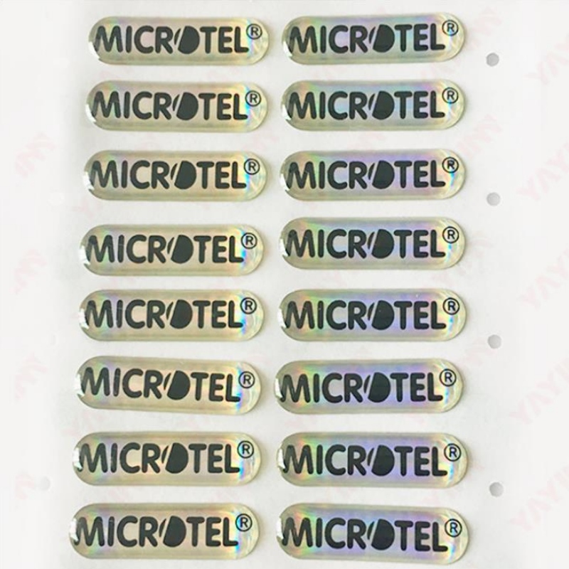 Adeziv transparent CUSTOM PVC, Ecran de mătase Etichete cu etichetă pentru logo, Adeziv Marcă de aluminiu Marcă pentru lipici