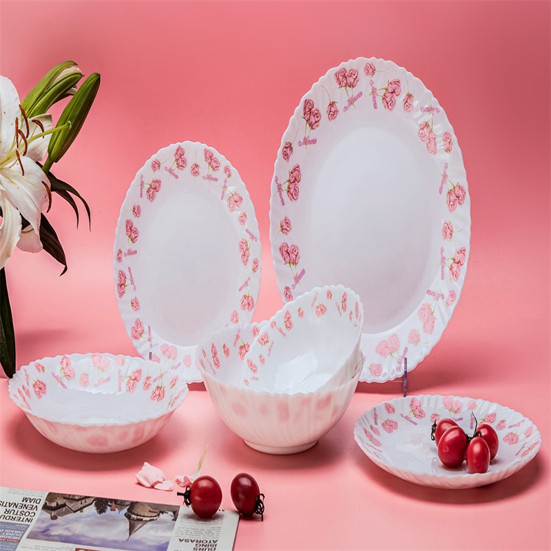 Set de cină din sticlă opal --- LHP &Heat Resistent Opal Glassware