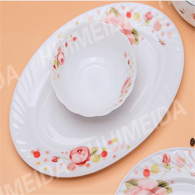 Set de cină din sticlă opal ă: HYP OVAL PLATE