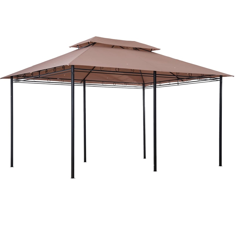 Gazebo cu cadru metalic exterior de 10 x x 13 ', cu perdele pentru patio