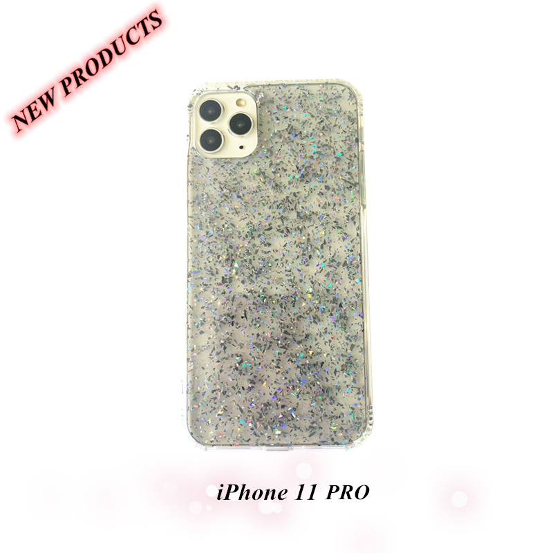 NOU PRODUSE: IPHONE 11 PRO producători de vânzare flash flash POWDER GOLD FOIL SILVER FOIL telefon mobil Shell, capac de protecție pentru toate părțile moi cu carcasă de protecție
