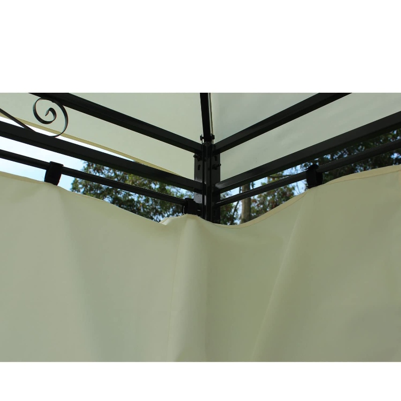 Acoperiș dublu în exterior cu canapea și perdele amovibile Top Gazebo moale ventilate