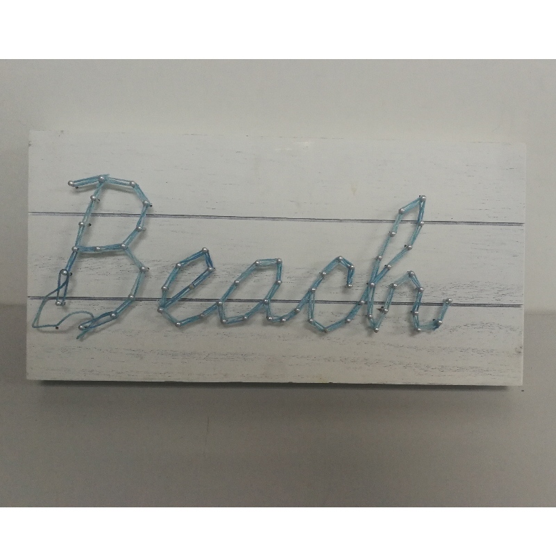 Letters Wood Box Handmade Nail String Wall Art Kit Wood Sign 30&server 350;15CM