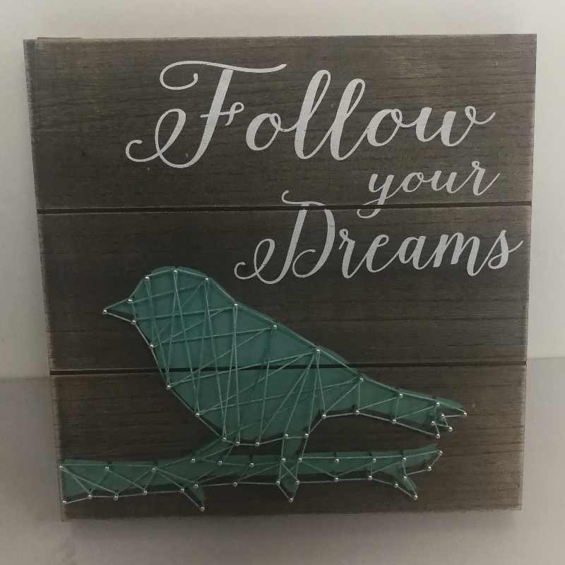 Wood Box Handmade String Wall Art Kit Wood Sign-160; 2x35CM