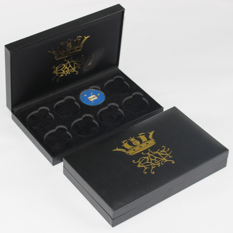 Articolul V-21 cutie de piele dreptunghiulară PU pentru 90*120 mm medalie, monedă &insigna, etc. mm.234*140, greutăți aproximativ 325g