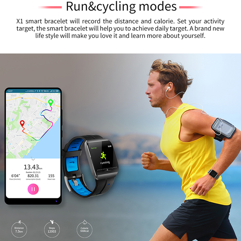 Smart watch Smart Bracelet X1 (JYDA127) Smart sport watch Detectarea nivelului de somn IP68 impermeabil