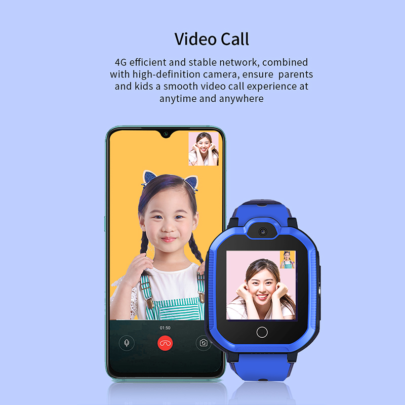 Smart Watch Silicon bratara T6 (JYDA149) Detectarea ritmului cardiac l 4G video apel copii ceas