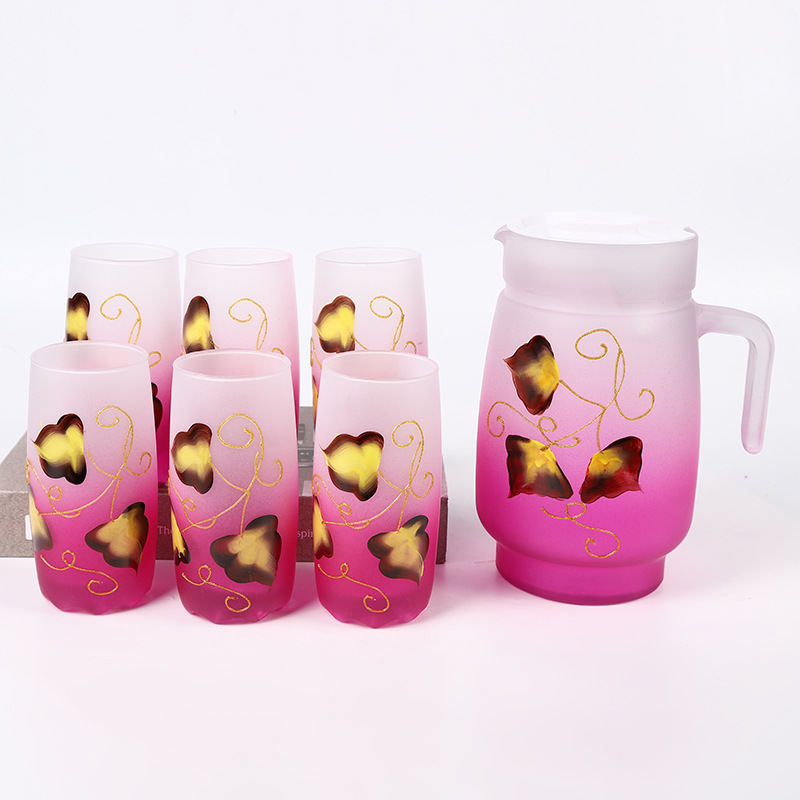 6 Bucăţi de cupă Set de cupă Painted Cup 6 Bucăţi de capacitate mare Creativă Set de Burta de Burtă