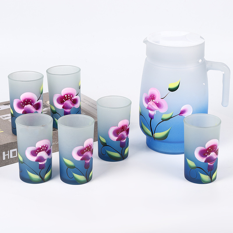 6 Bucăţi de cupă Set de cupă Painted Cup 6 Bucăţi de capacitate mare Creativă Set de Burta de Burtă