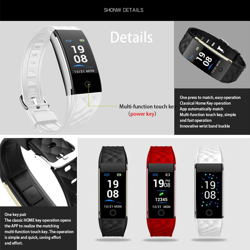 Smart Watch Detectare dinamică a ritmului cardiac (JYDA4725) ecran S2COLOR Dynamic Heart Rate Smart Health brăţară
