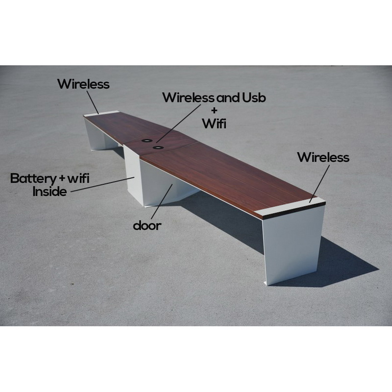 Economisirea energiei personalizate forme de culoare Smart Solar alimentate Bench