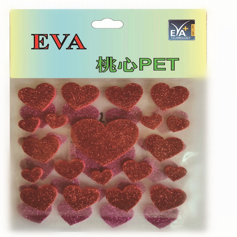 Foam autocolante PET Foam Glitters PET Foam Hearts PET