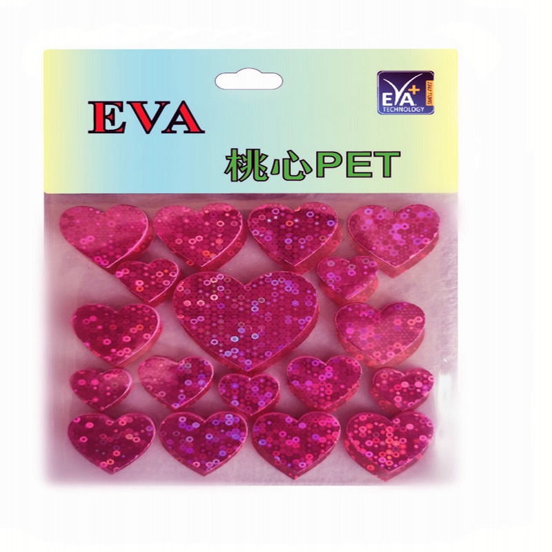 Foam autocolante PET Foam Glitters PET Foam Hearts PET