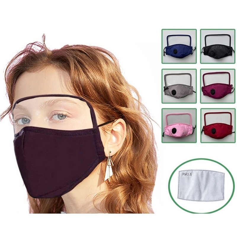 MASCA FACE WOVEN 100% din bumbac, care protejează ochi și gură din piele de bumbac, cu filtru anti-ceață anti-ceață față-verso și PM2.5