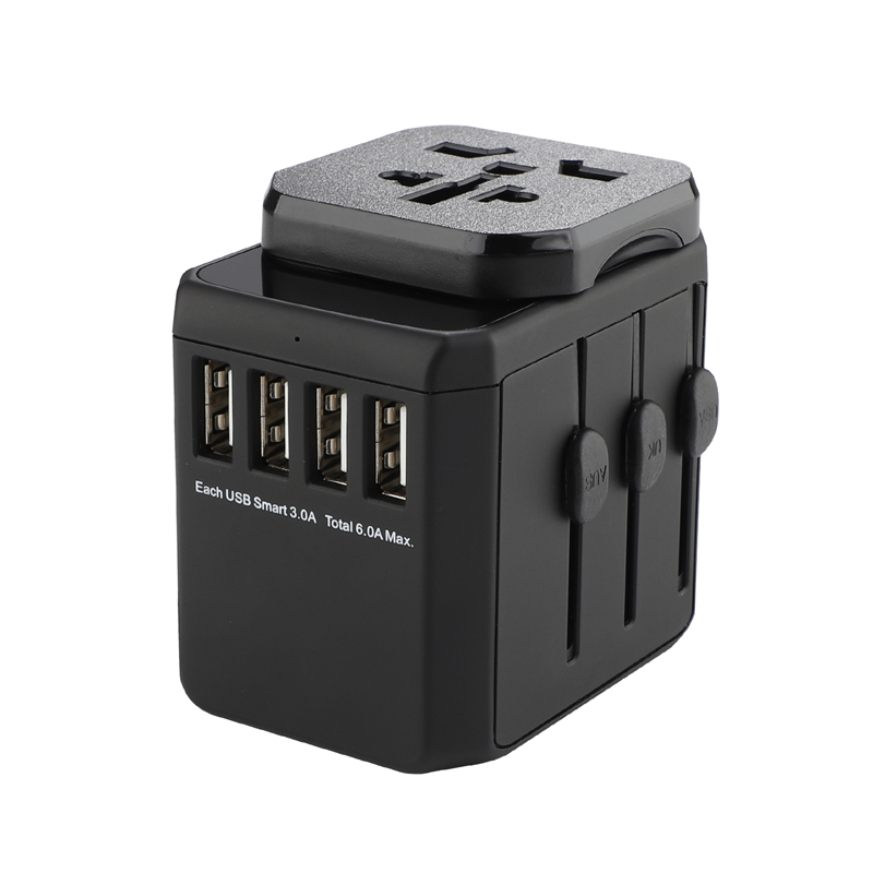 Lumialele universal 4 port USB 5V/6A standard adaptor de călătorie multifuncţional