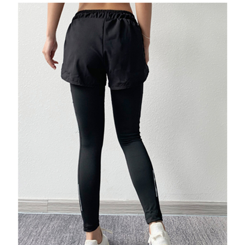 Exercițiu de modă pentru femei Fake pantaloni din două piese de gimnastică de yoga