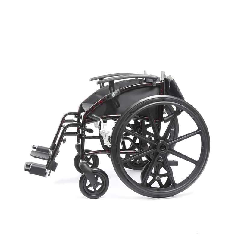 Scaun cu rotile ușoare, scaun cu rotile Transporter-aluminiu, Scaun de transport 2 în 1