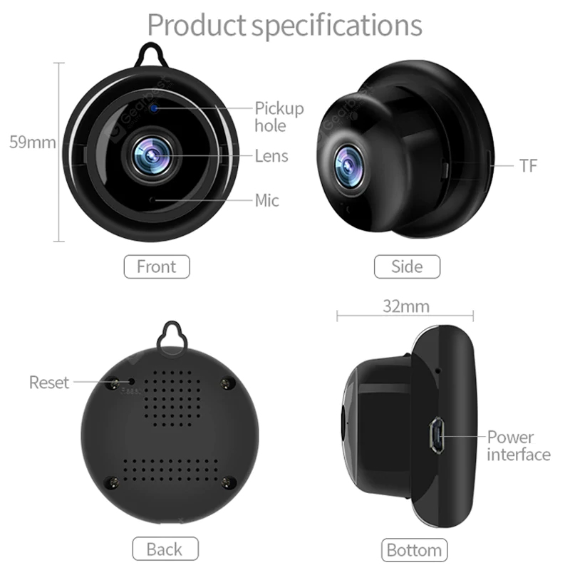 Cameră de supraveghere video wireless Vision nocturnă Cameră inteligentă inteligentă pentru securitate la domiciliu Detecție de mișcare - Cameră foto