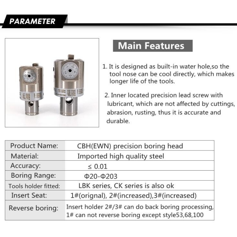 Seria de plictisire fină: CK6 (EWN68-150CKB6) EWN68-150mm cap de forat de precizie Cnc instrument de tăiere a capului de foraj