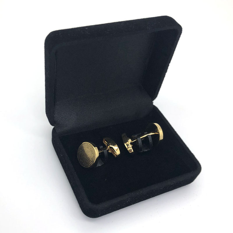 Bespoke Cufflink Bijuterie Black Velvet Gift Packaging Box