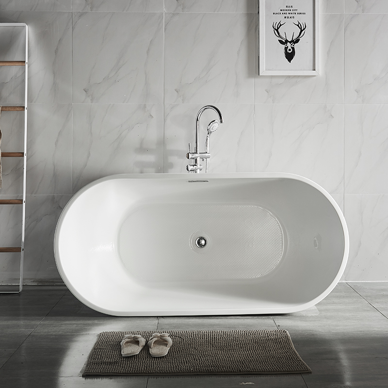 Modern White Bathhroom Solid Surface Freestanding Bathcada pentru Hotel Project sau uz casnic