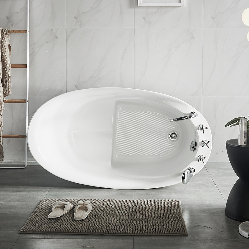 Shower Combo Small Deep Batroom Corner Baia cu duş cu scaun