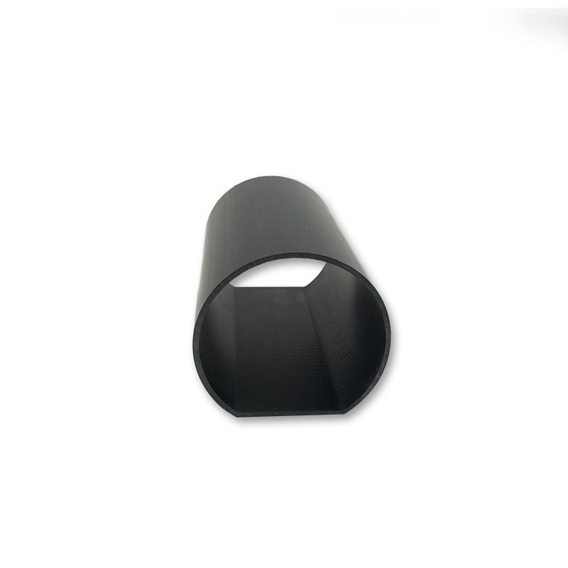 Producția personalizată a țevilor din plastic plastic plastic din PVC, de tip D, cu profil negru PVC Curved tub