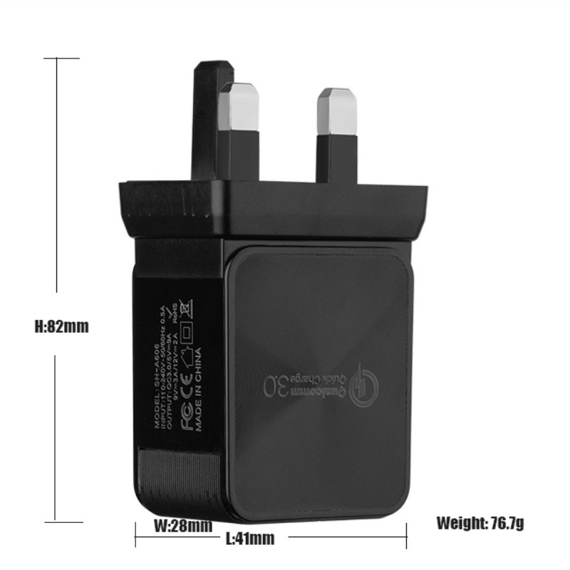 18W QC3.0 Adaptor dublu pentru încărcarea USB Travel Wall Suport rapidă 3.0 Încărcare rapidă a telefonului mobil