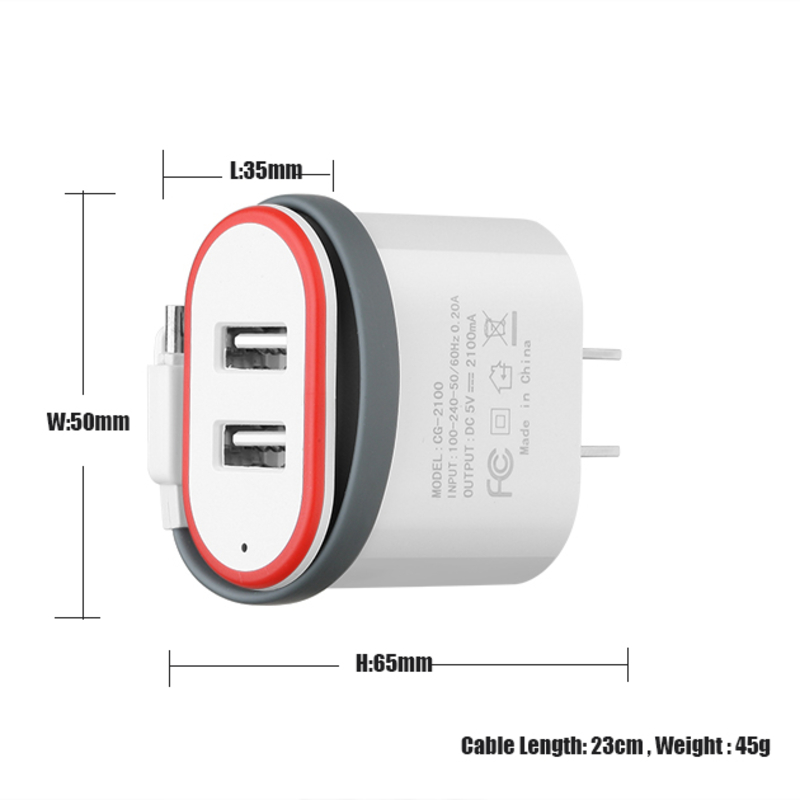 Logo OEM Cele mai recente accesorii mobile Încărcător USB 5V Super Rapid USB Încărcător USB pentru încărcarea telefonului multiplu