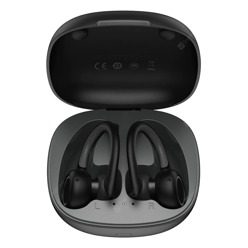 Baseus Encok W17 Sport Căști Bluetooth Căști TWS Căști fără cască Suport Qi Încărcare wireless Smart Touch IP55 Impermeabil - Negru