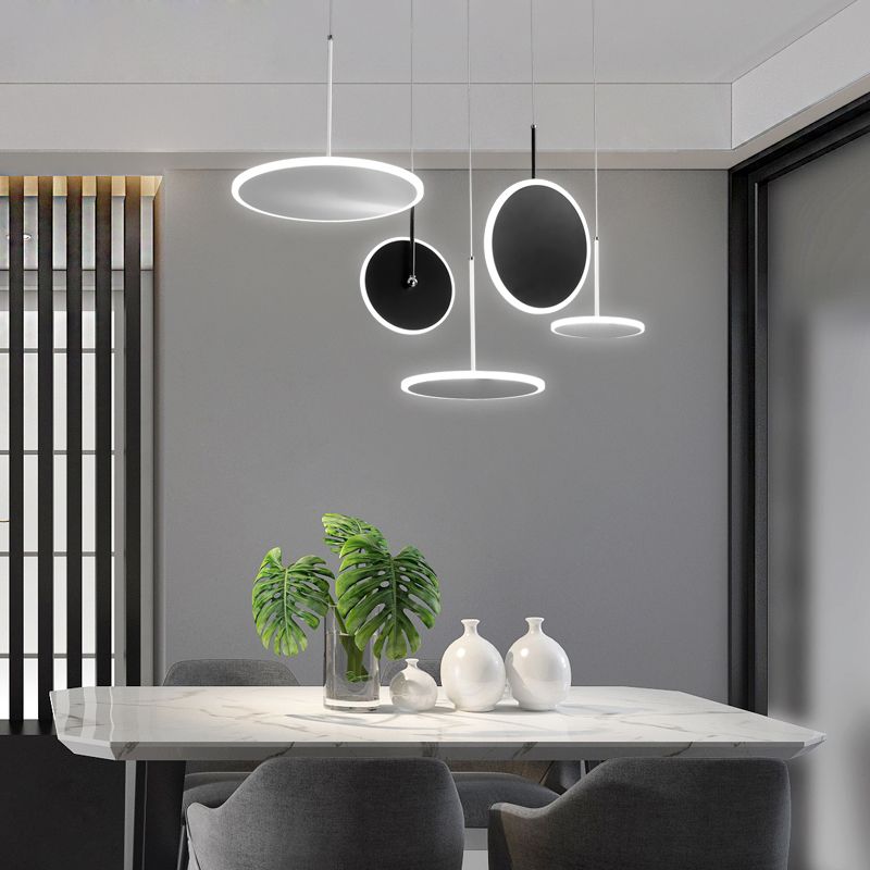 Nordic design cu acril pandantiv lumină rotundă acrilă cu decor de casă