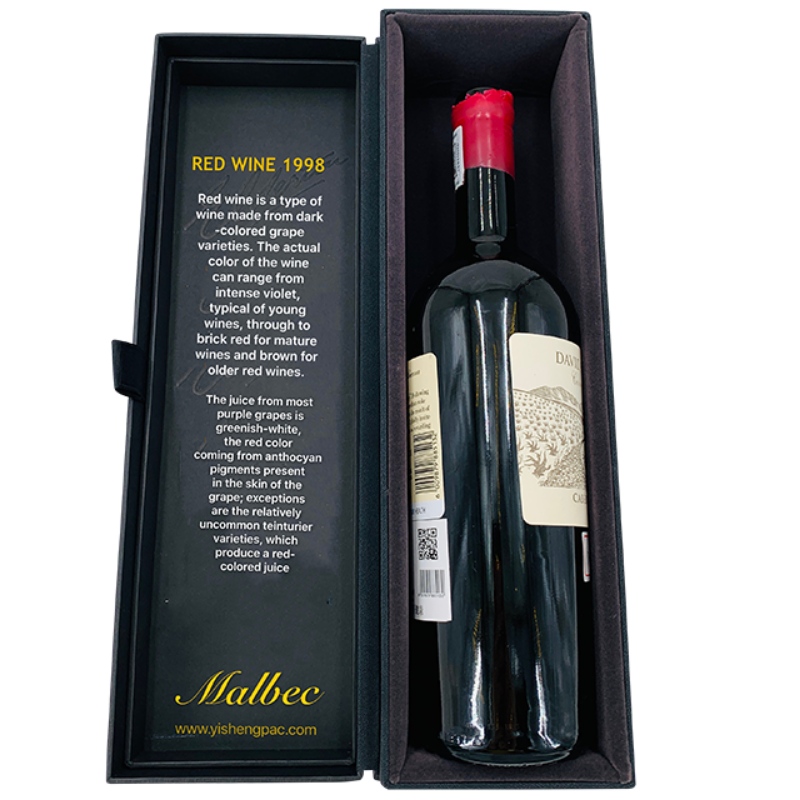 Cutie de ambalare de vin personalizată de lux cu EVA neagră în interior