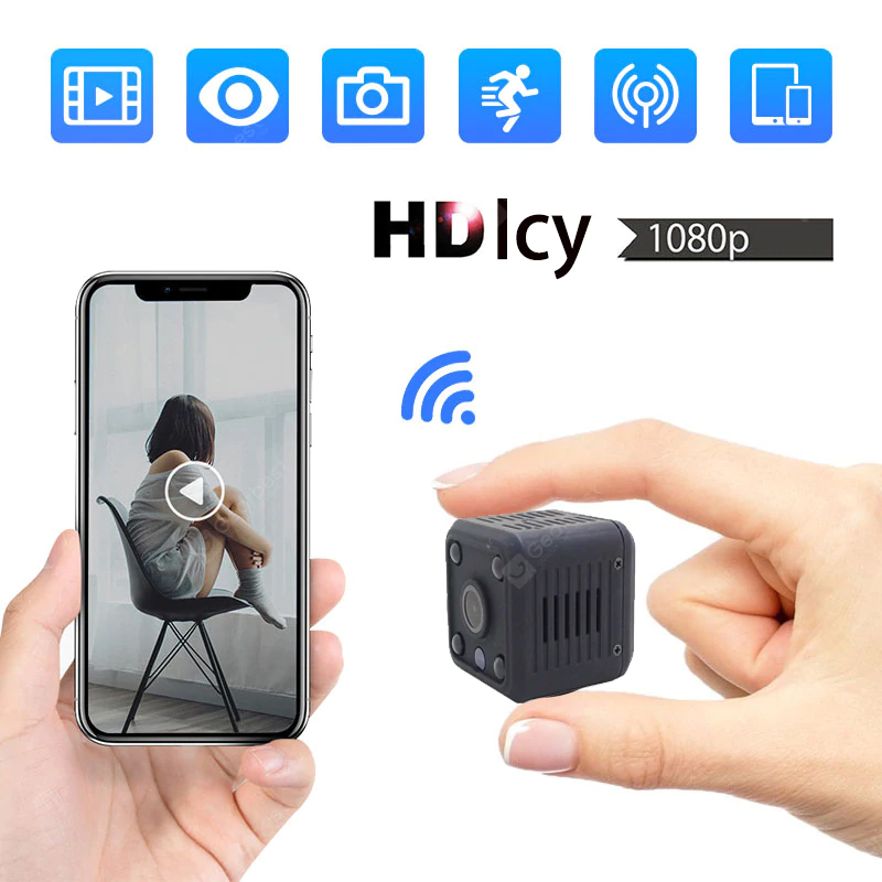 Icy 1080P HD Mini camera Wi-Fi Wi-Fi IP Camera Wi-Fi Micro Camera de securitate Monitor wireless Camera de supraveghere 1080p CCTV Viziune de noapte - Cameră HD 1080P