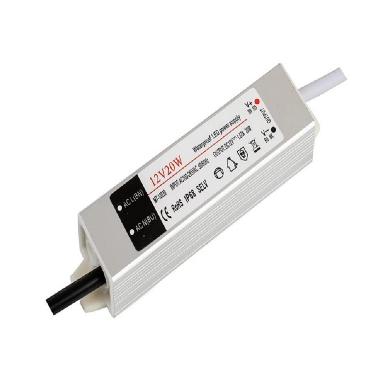 12V 1.33A 20W Sursă de alimentare impermeabilă cu LED