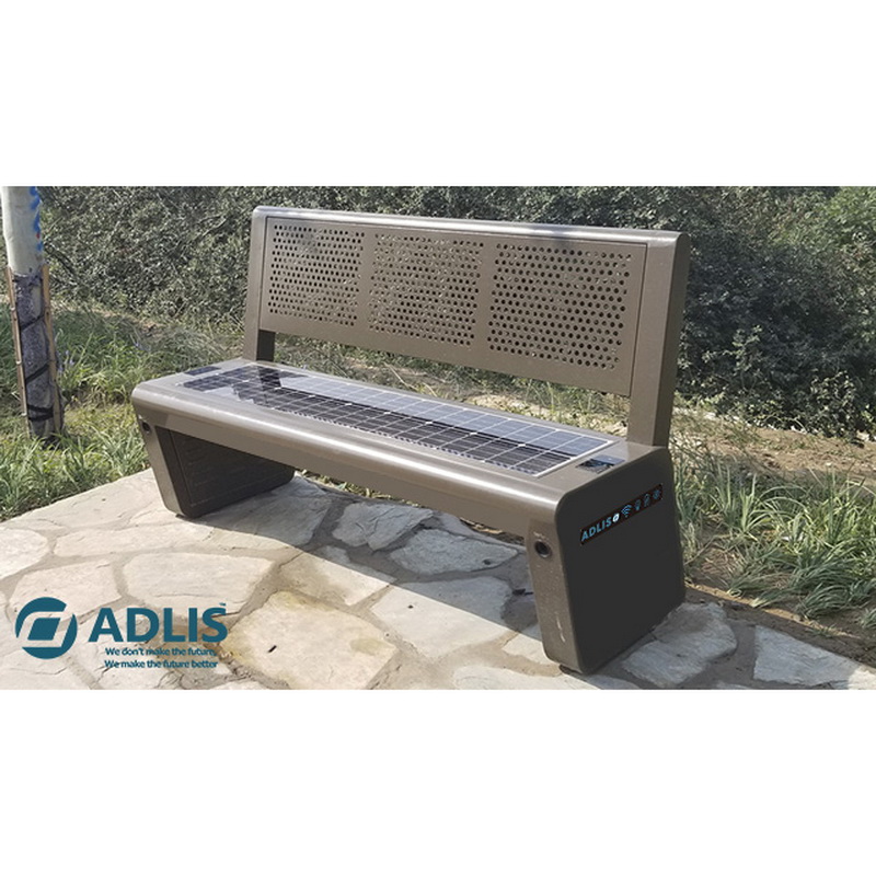 Roșu Steel Perfect Design Phone încărcare Solar Smart Bench