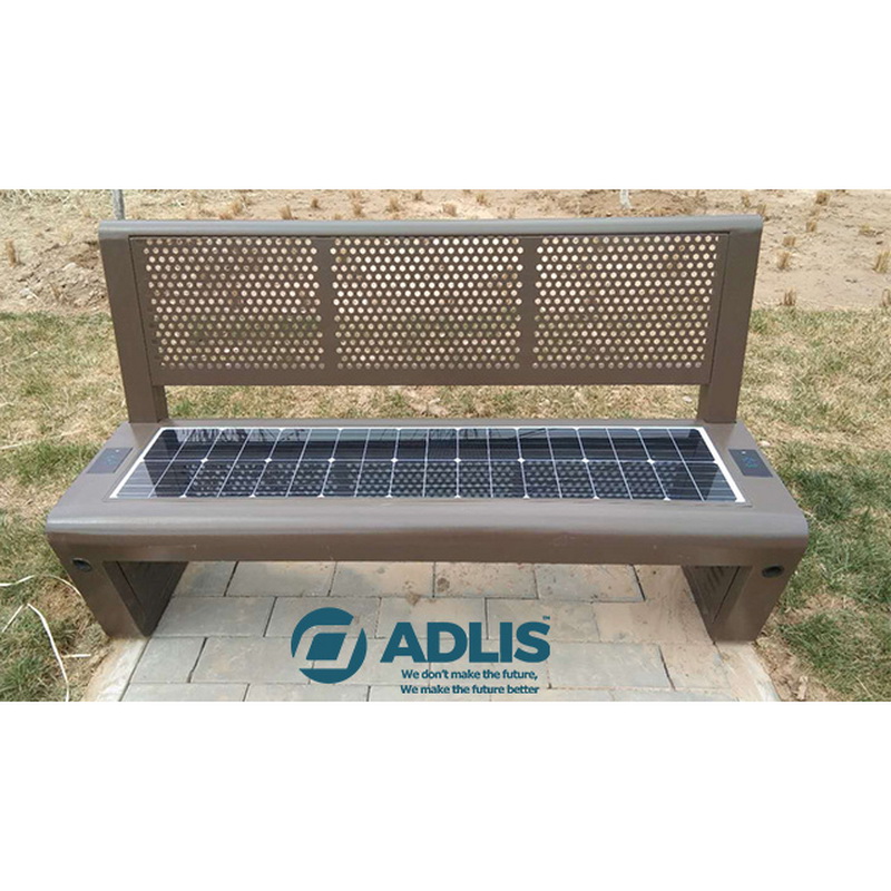 Roșu Steel Perfect Design Phone încărcare Solar Smart Bench