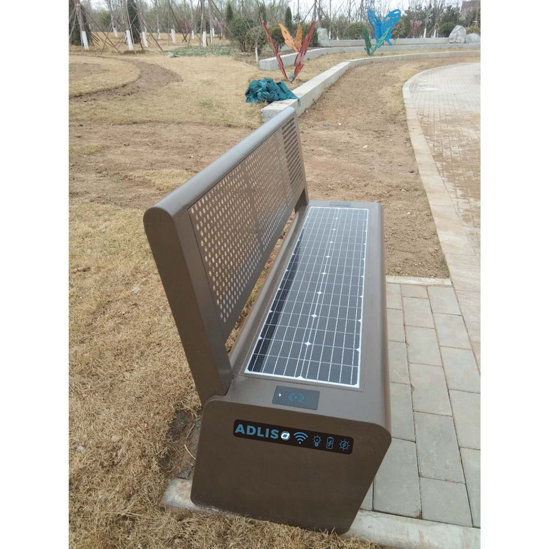 Roșu Steel Perfect Design Phone încărcare Solar Smart Bench