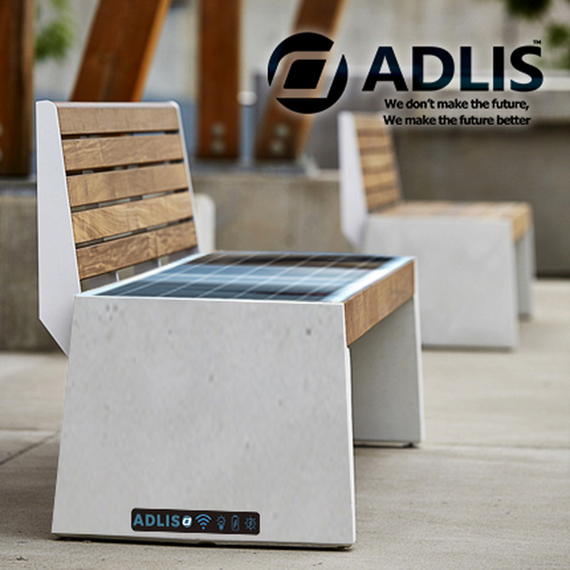 USB Charging Smart Wifi Cel mai nou banc inteligent de grădină cu solar