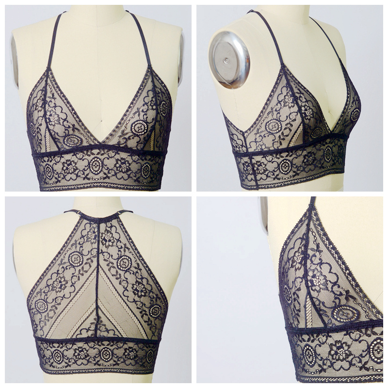 GA-5394 Grace Girl Chantilly Lace Long Line Braultte en-gros