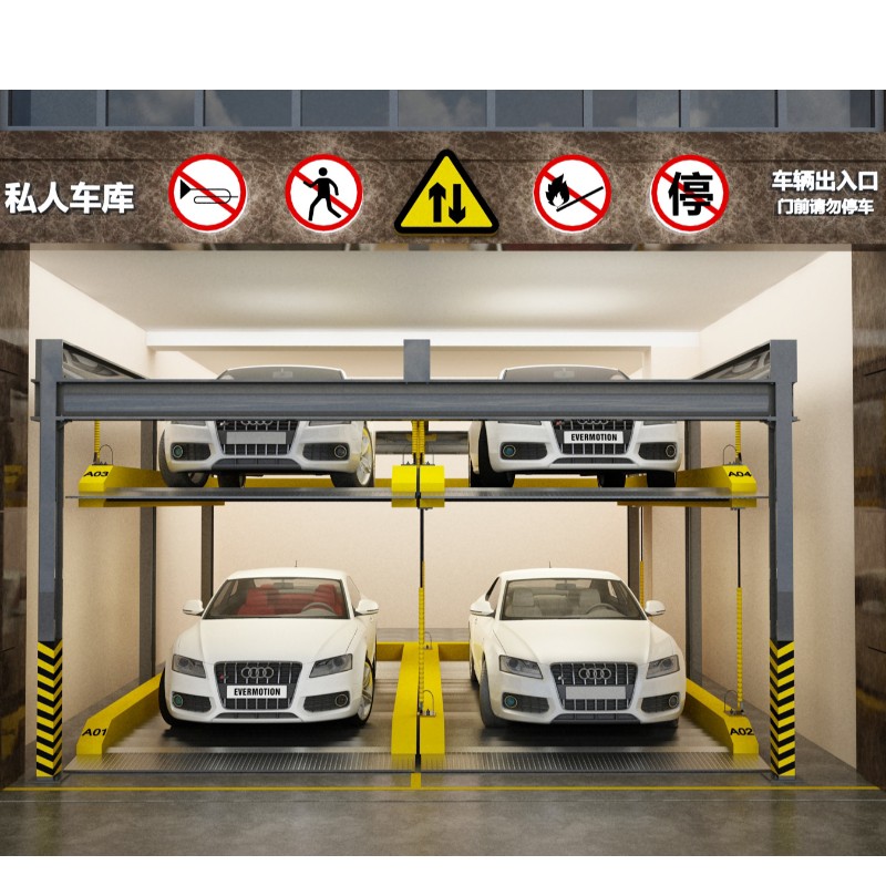Noul design dublu cilindru brevet de înaltă calitate cu două posturi ascensor parcare auto
