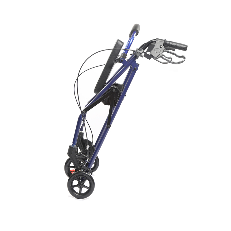 Rollator cu patru roți din oțel